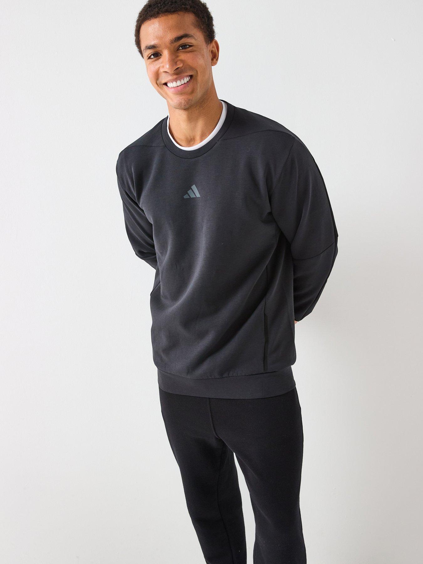 adidas Mens Training D4T Crew Sweatshirt - Black