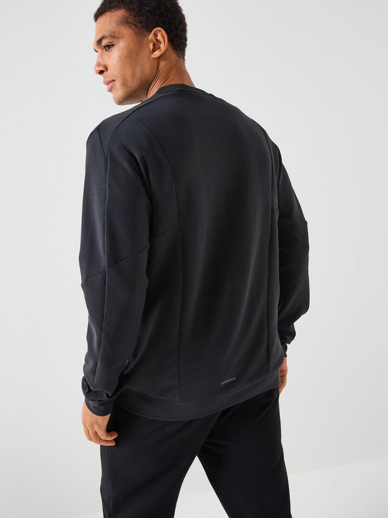 Image 2 of 6 of adidas Mens Training D4T Crew Sweatshirt - Black
