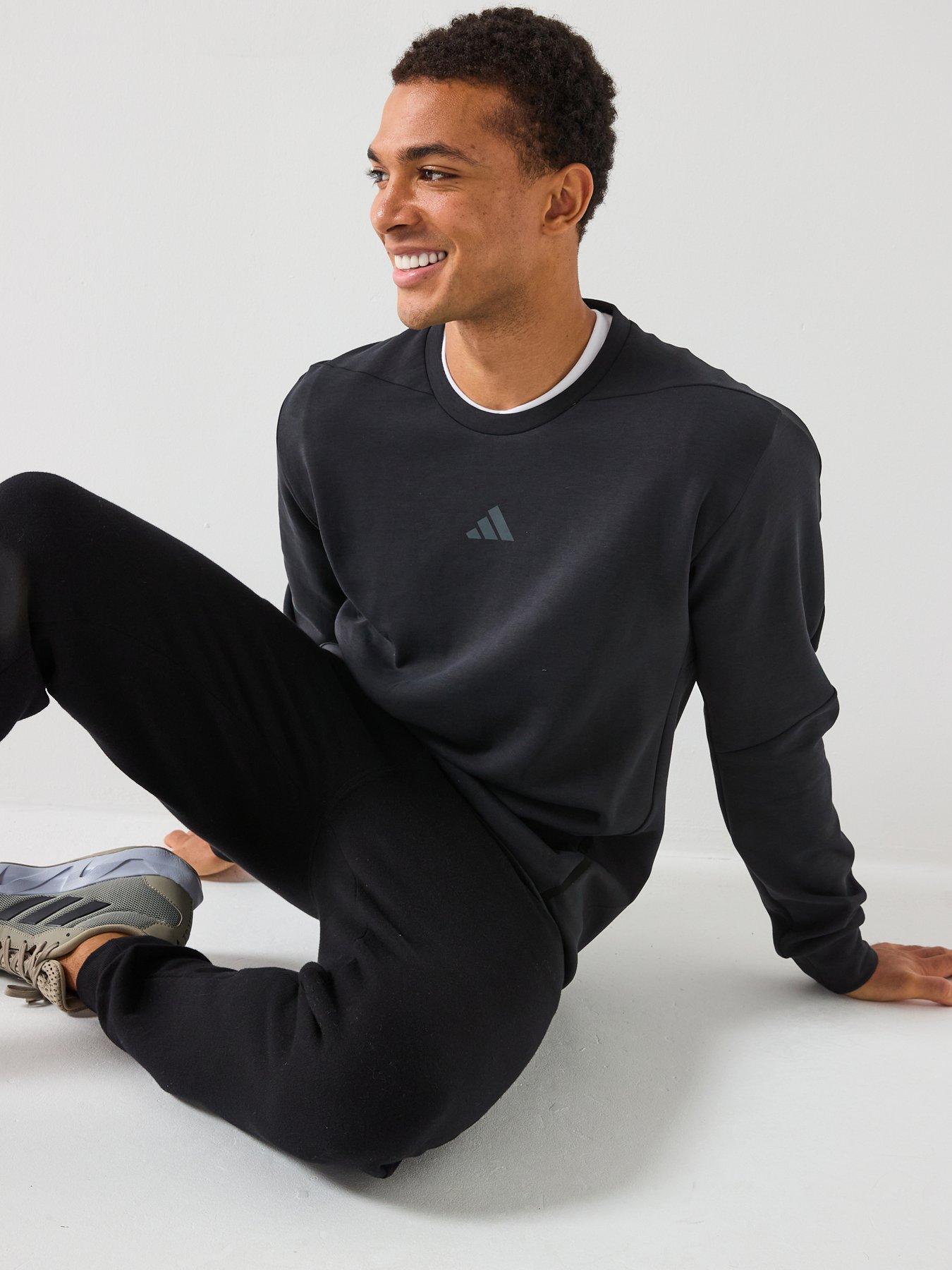 Image 4 of 6 of adidas Mens Training D4T Crew Sweatshirt - Black