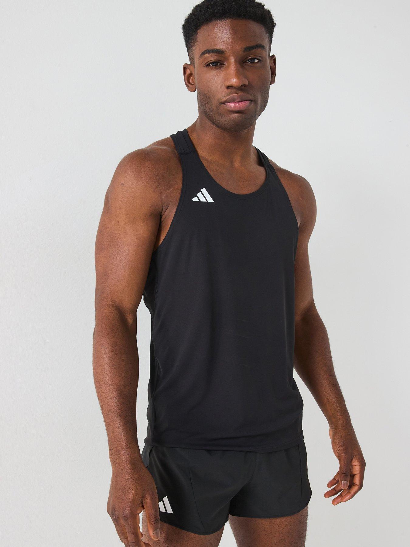 adidas Mens Running Adizero Tank - Black