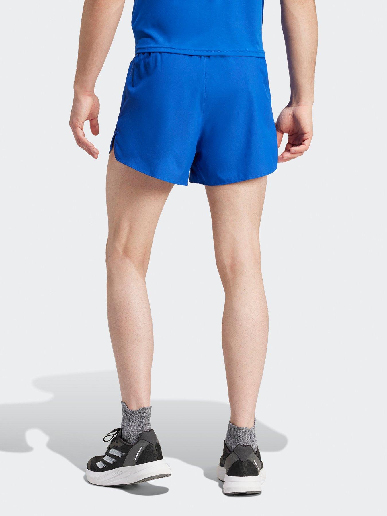 adidas-mens-running-adizero-shorts-bluestillFront