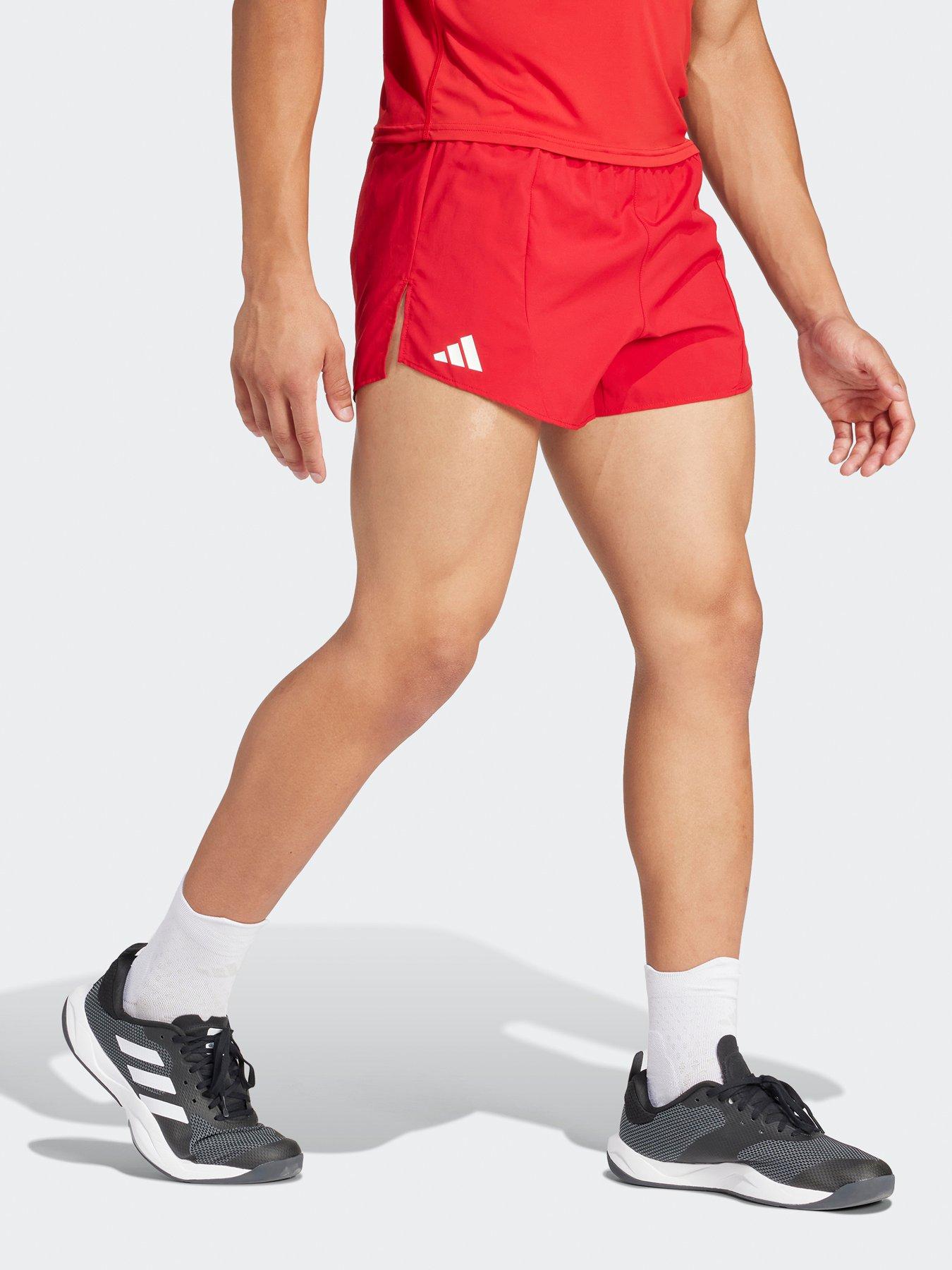 adidas-mens-running-adizero-shorts-red