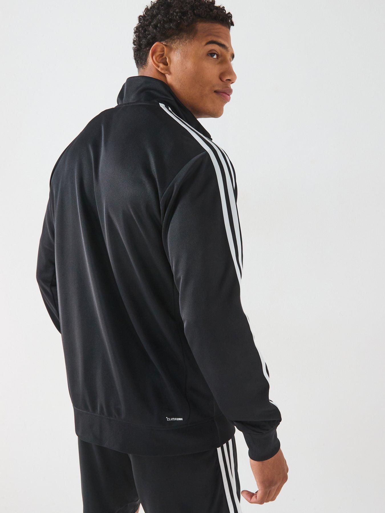 Image 2 of 6 of adidas Mens Train Essentials 3 Stripe Tracksuit&nbsp;Top - Black