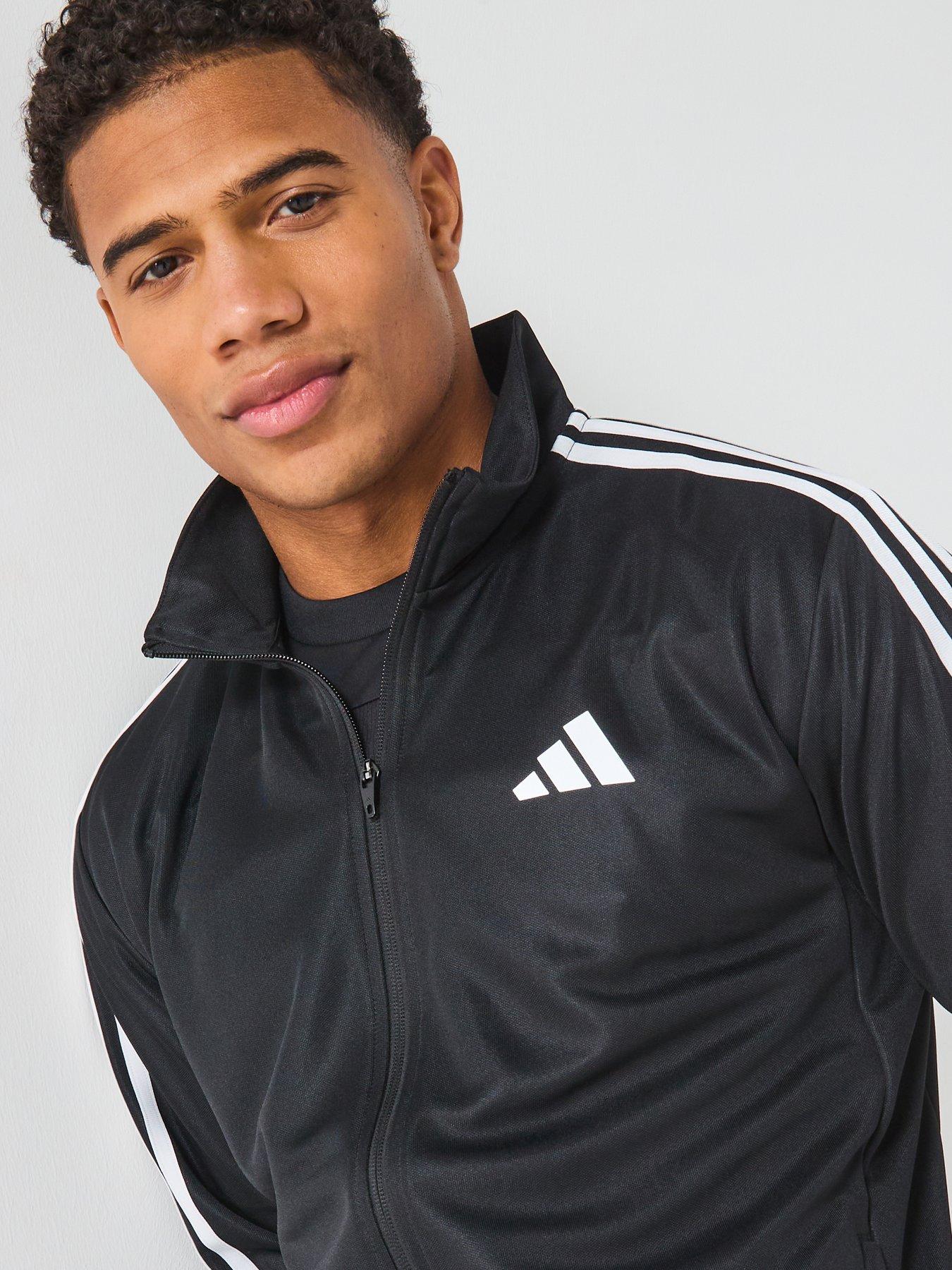 Image 4 of 6 of adidas Mens Train Essentials 3 Stripe Tracksuit&nbsp;Top - Black