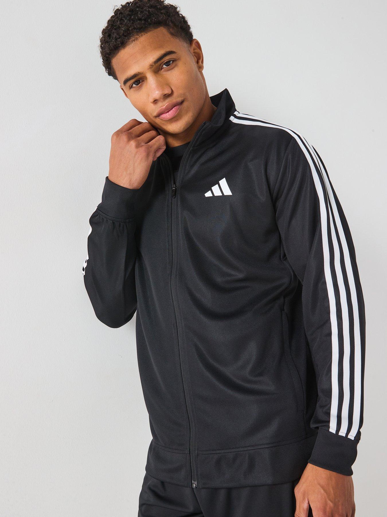 Image 5 of 6 of adidas Mens Train Essentials 3 Stripe Tracksuit&nbsp;Top - Black