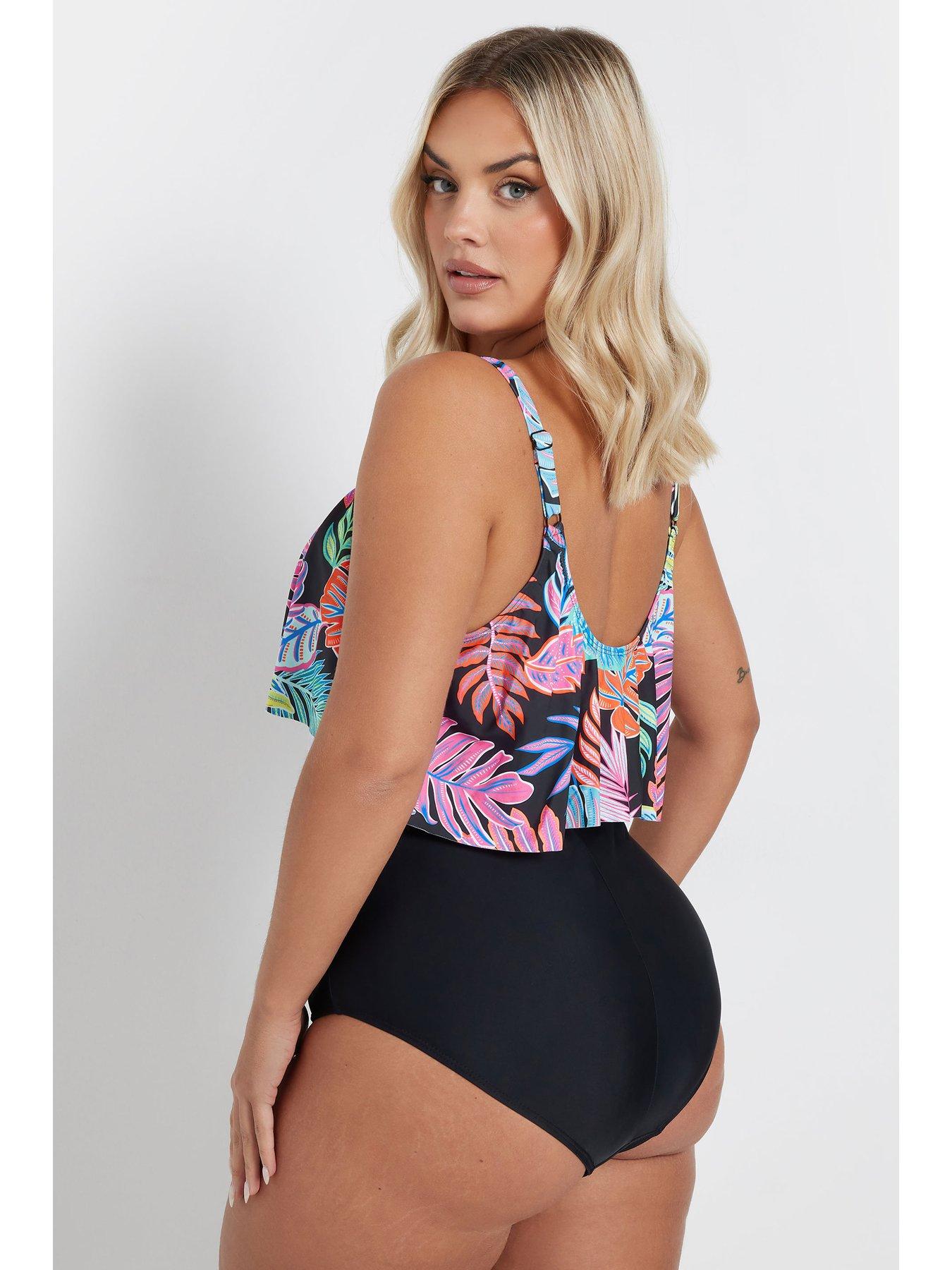 yours-curve-bright-floral-frill-bikini-topstillFront