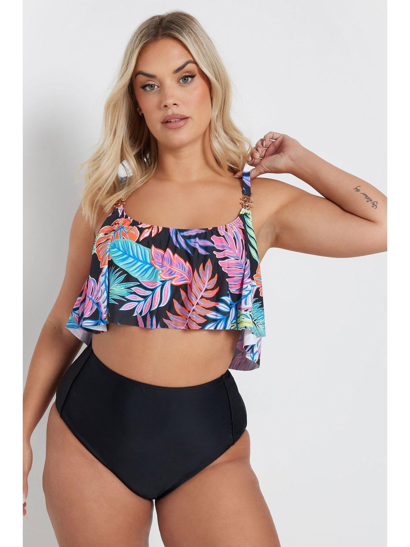 yours-curve-bright-floral-frill-bikini-topoutfit