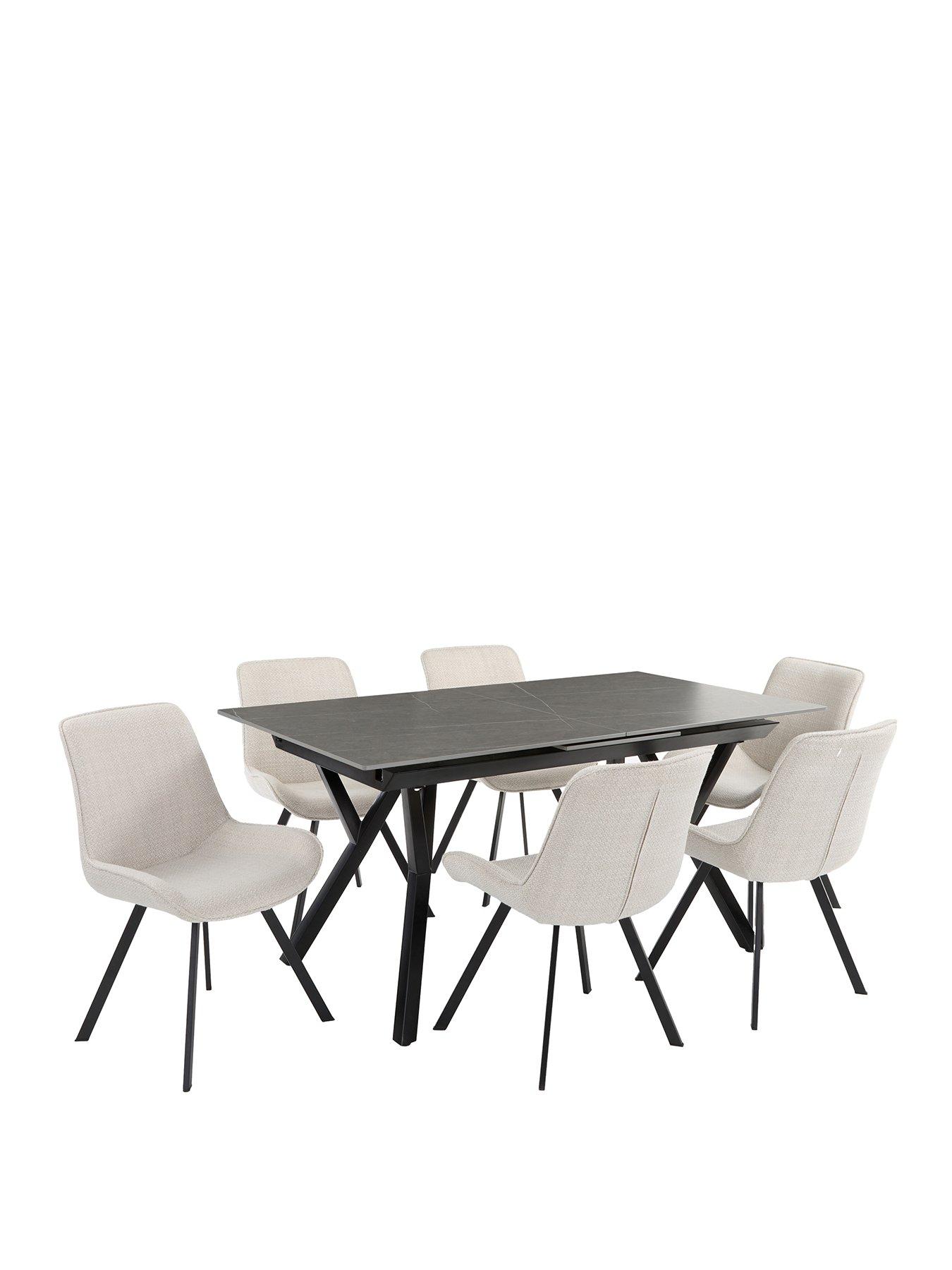 the-very-collection-corbin-160-200cm-extending-dining-table-6-arabella-dining-chairsstillFront