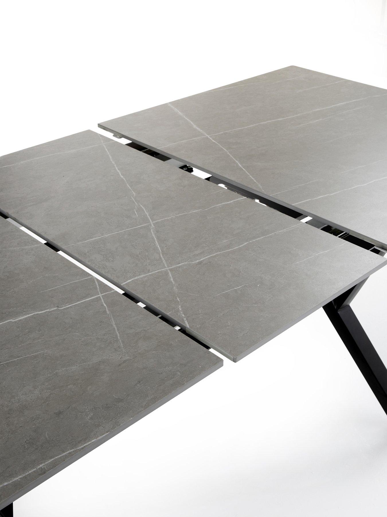 Image 6 of 7 of The Very Collection Corbin 160-200 cm Extending Black Dining Table + 6 Marlow Rust Dining Chairs
