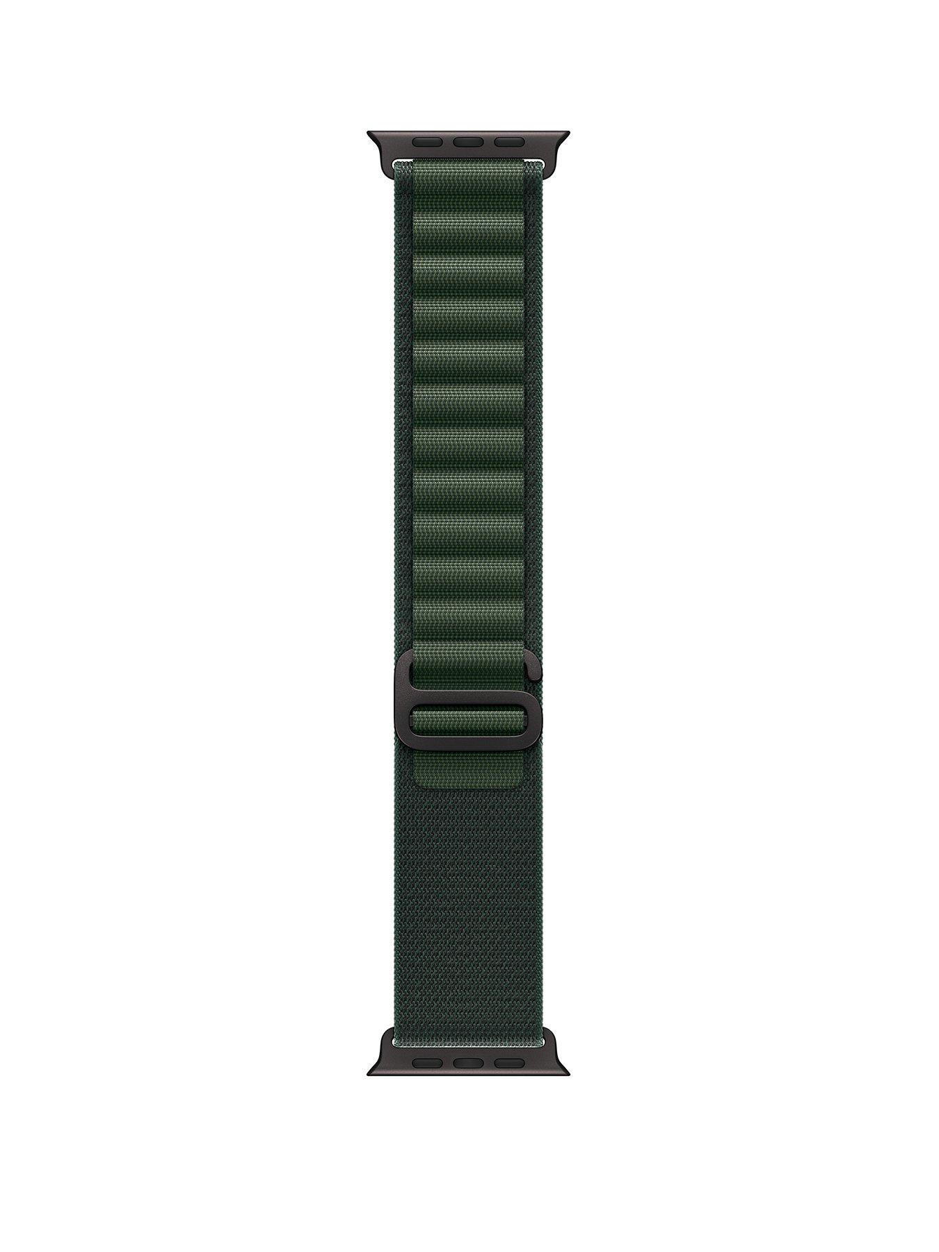 apple-watch-49mm-dark-green-alpine-loop-large-natural-titanium-finish