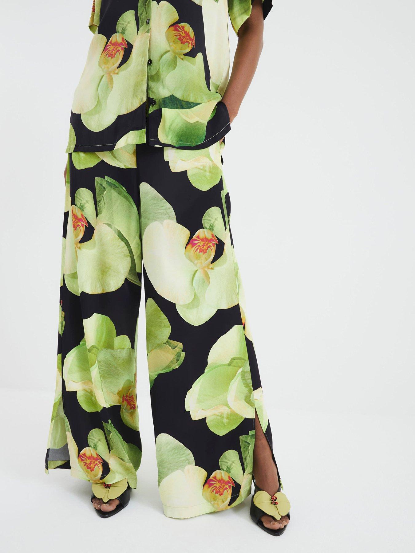 river-island-crinkle-satin-printed-trouser-blackfront