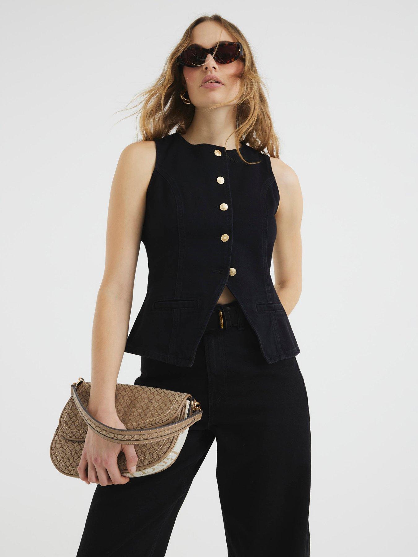 river-island-denim-waistcoat-black