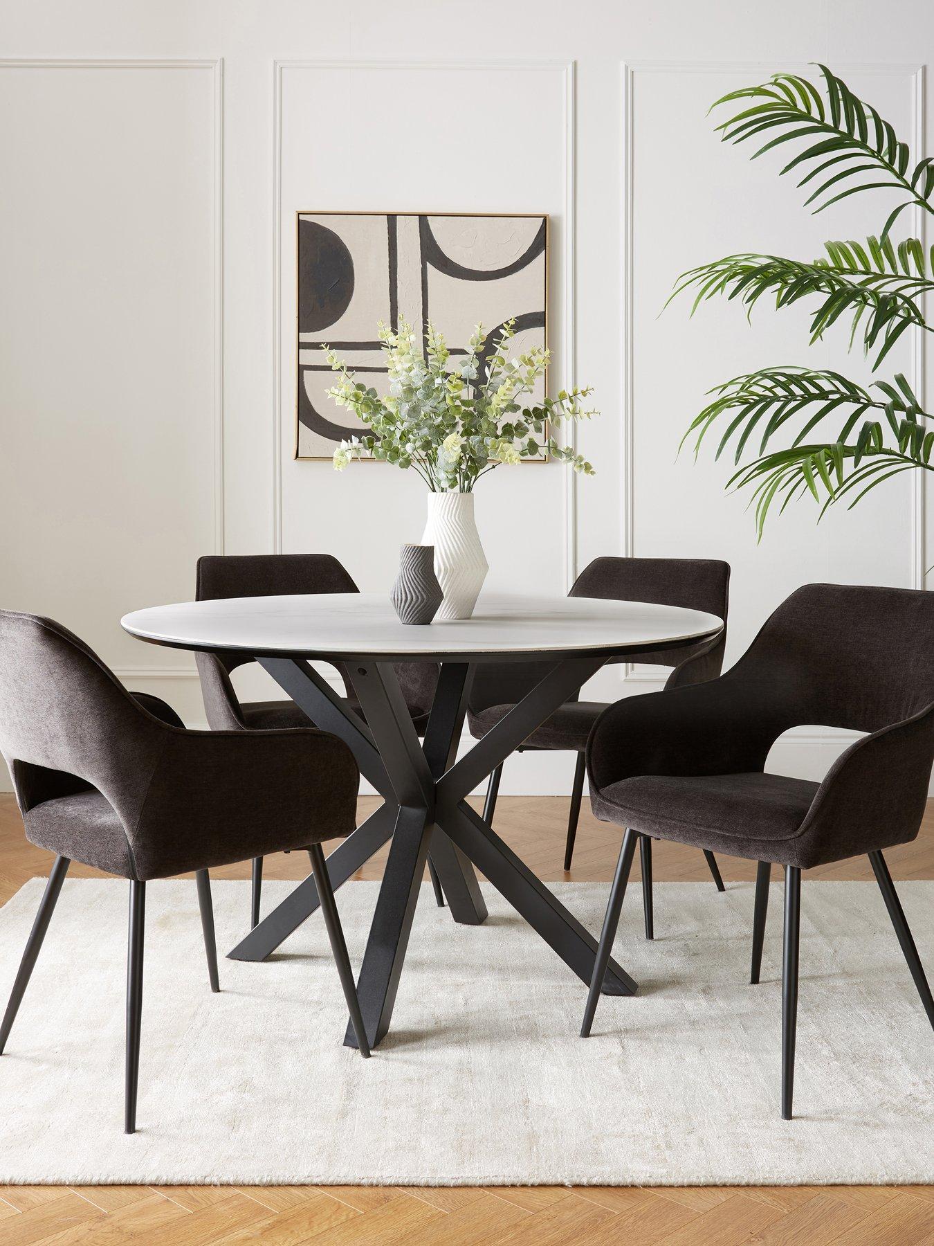 very-home-arabella-round-dining-table-4-sheldon-charcoal-dining-chairs-whiteblackcharcoal