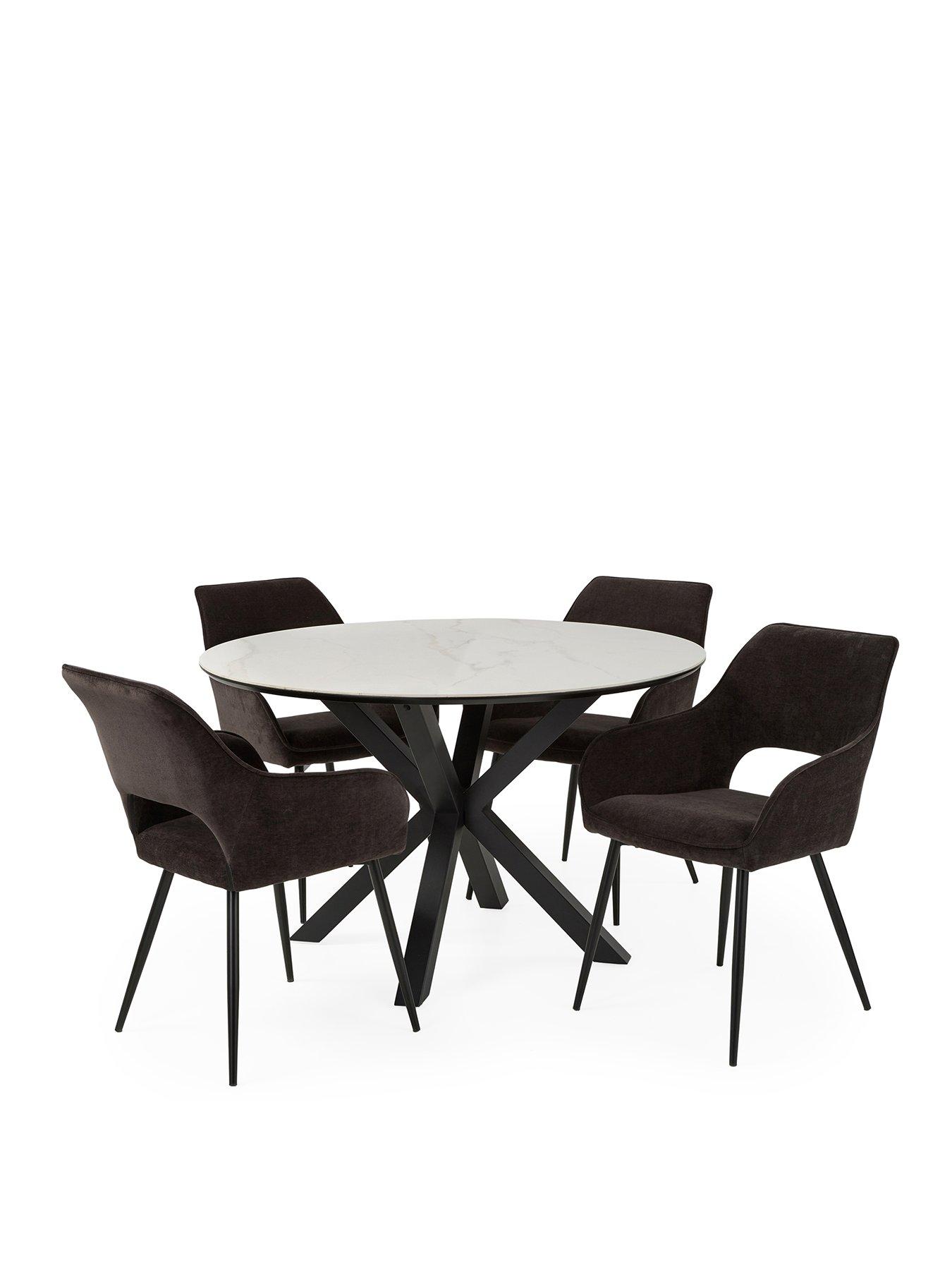 very-home-arabella-round-dining-table-4-sheldon-charcoal-dining-chairs-whiteblackcharcoalstillFront