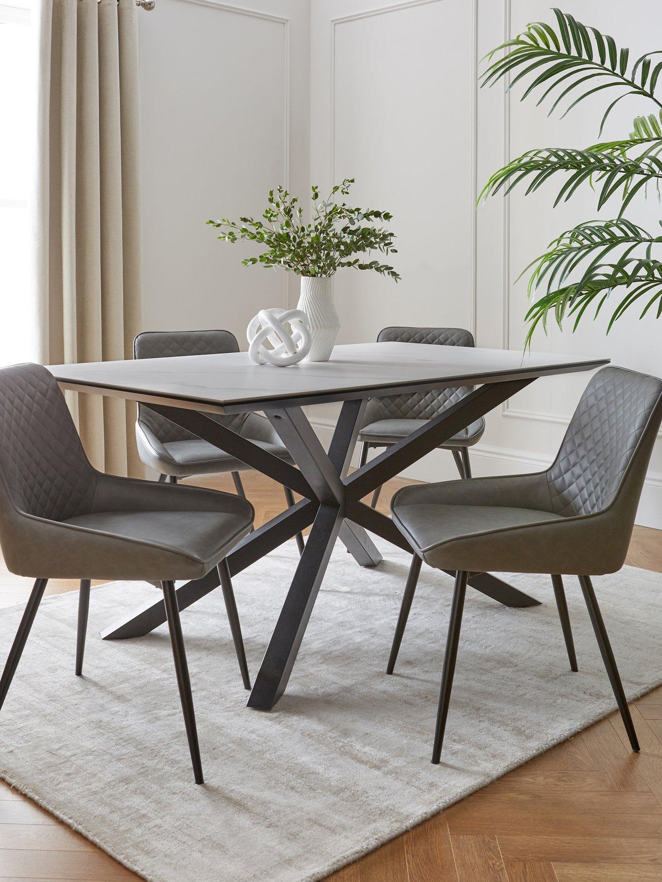 very-home-arabella-rectangular-dining-table-4-sorena-grey-chairs