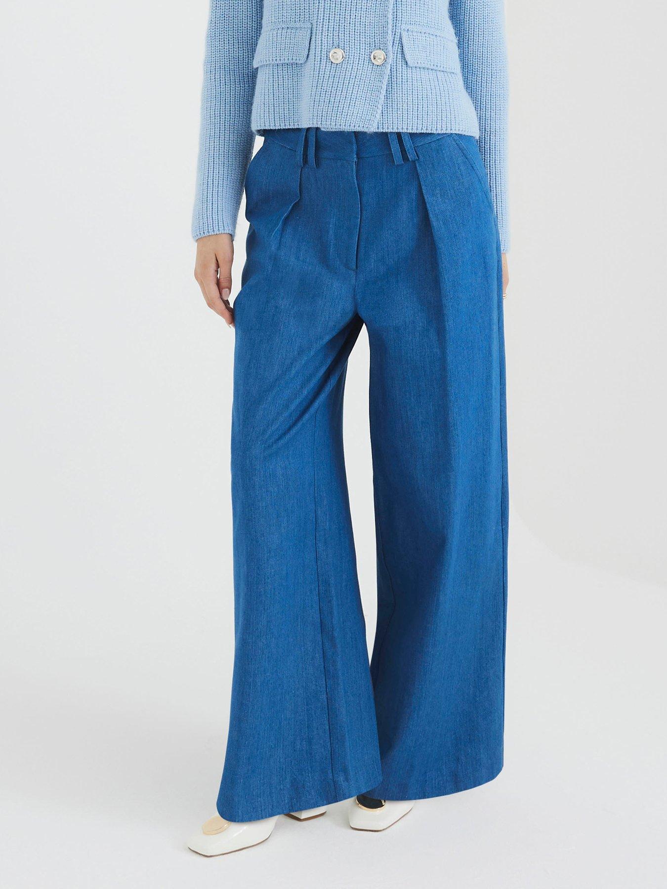 river-island-high-waisted-wide-leg-trouser-blue