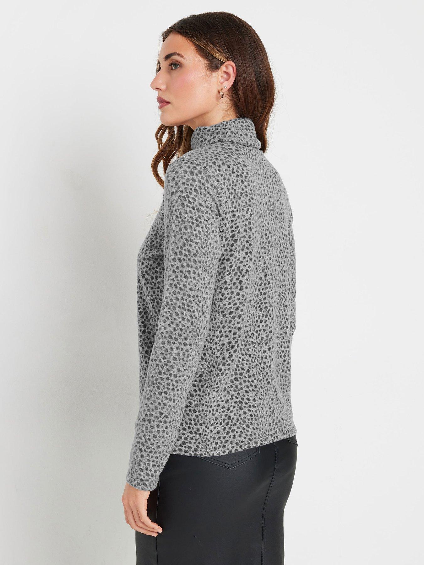 long-tall-sally-animal-roll-neck-soft-touch-top-greystillFront