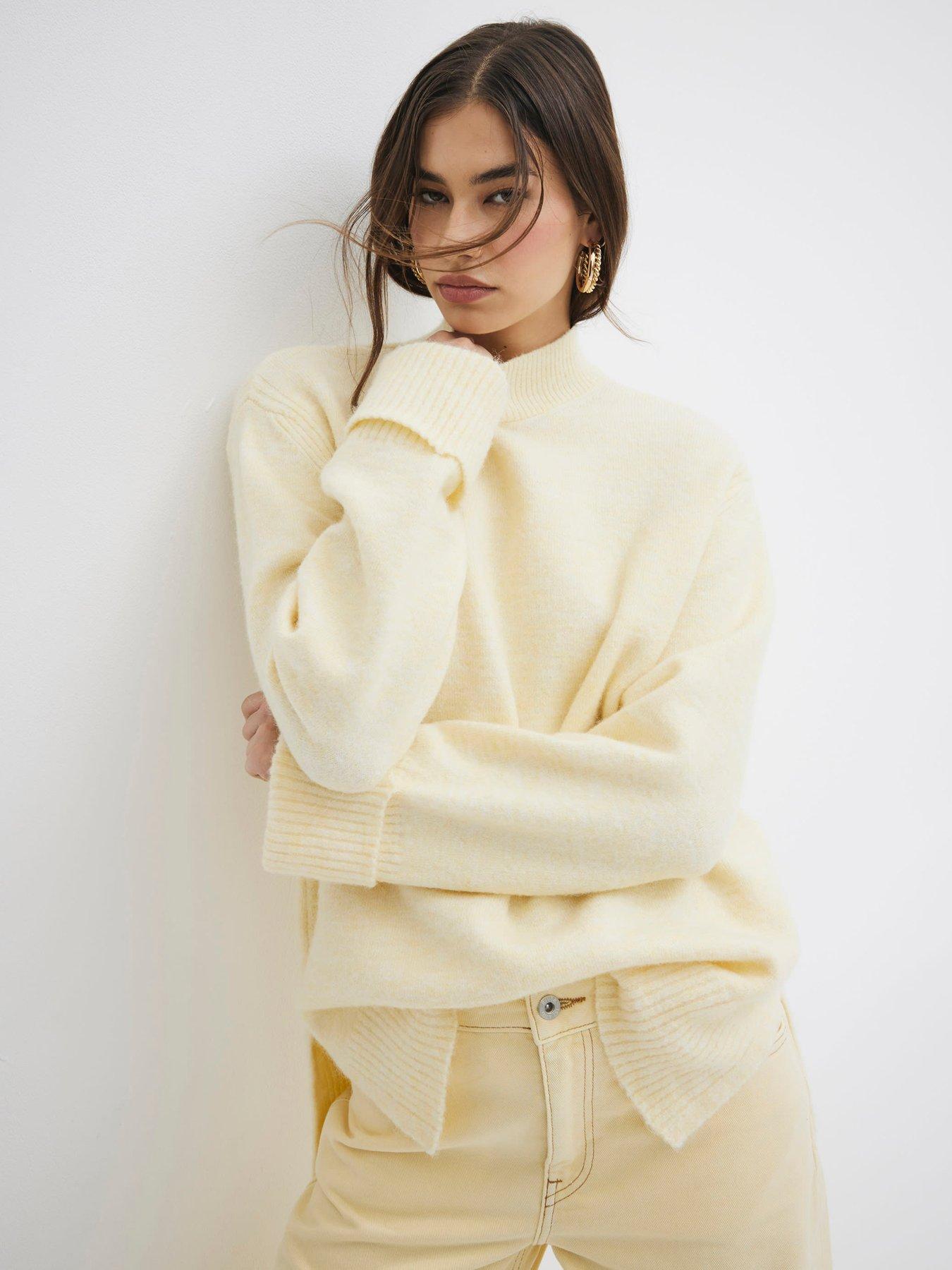 river-island-side-split-jumper-yellow