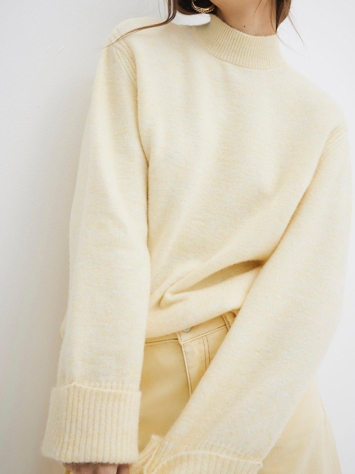 river-island-side-split-jumper-yellowoutfit