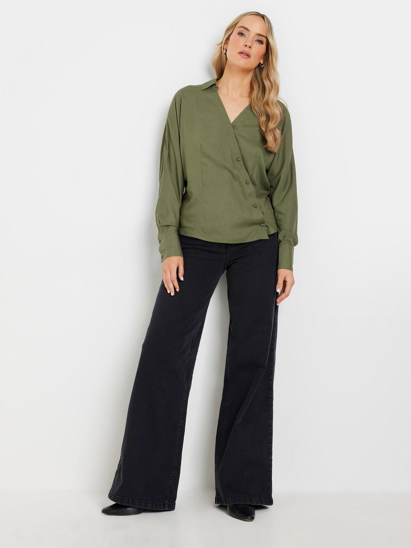 long-tall-sally-asymmetric-button-blouse-greenback