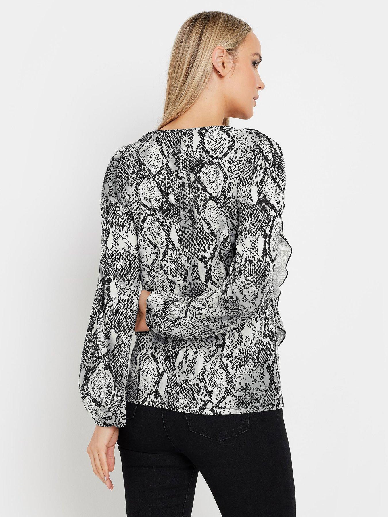 long-tall-sally-snake-frill-blouse-greystillFront