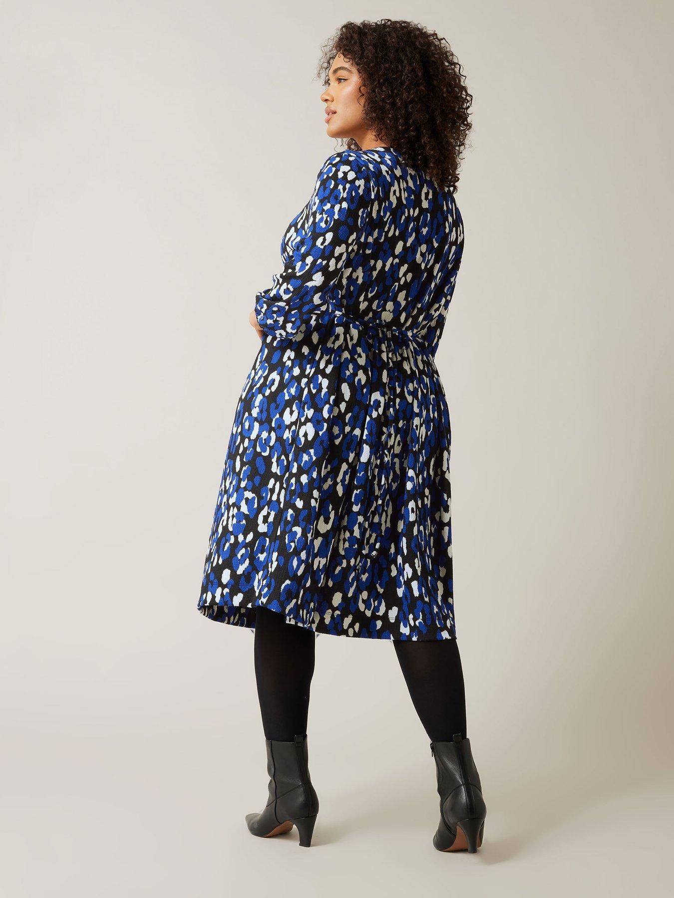 evans-spot-print-jersey-crepe-dress-blackstillFront