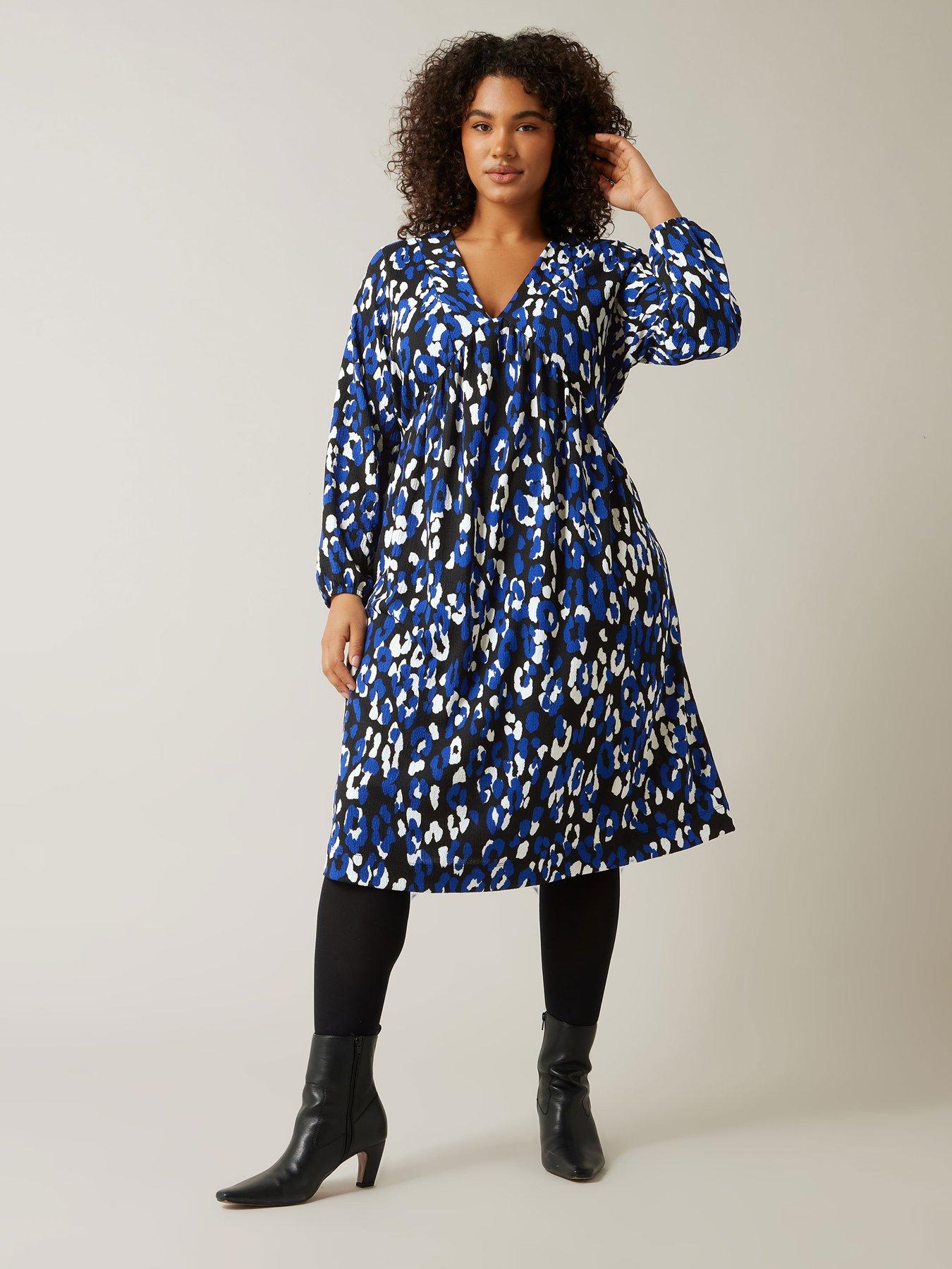 evans-spot-print-jersey-crepe-dress-blackback