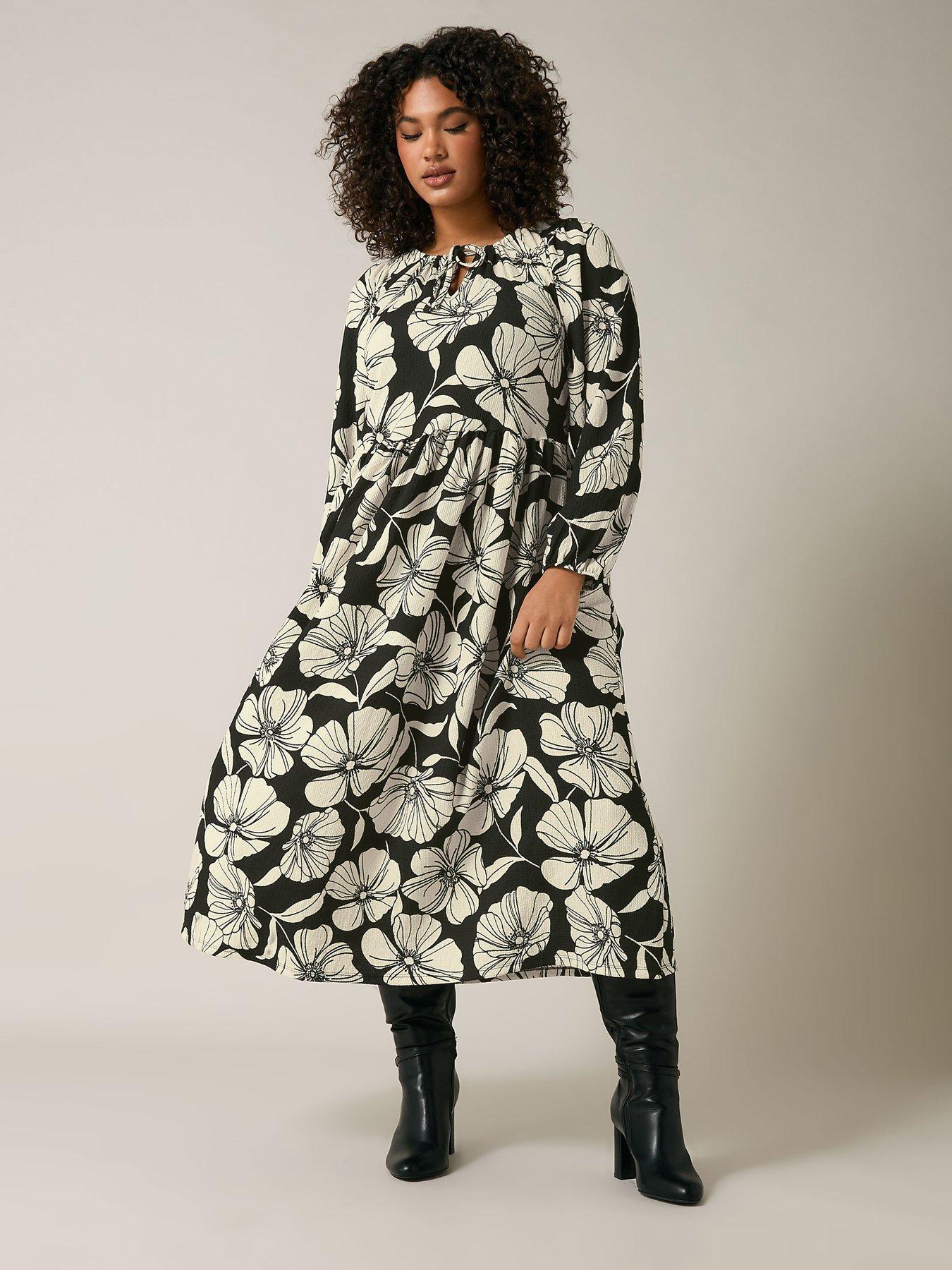 evans-floral-print-dress-blackback