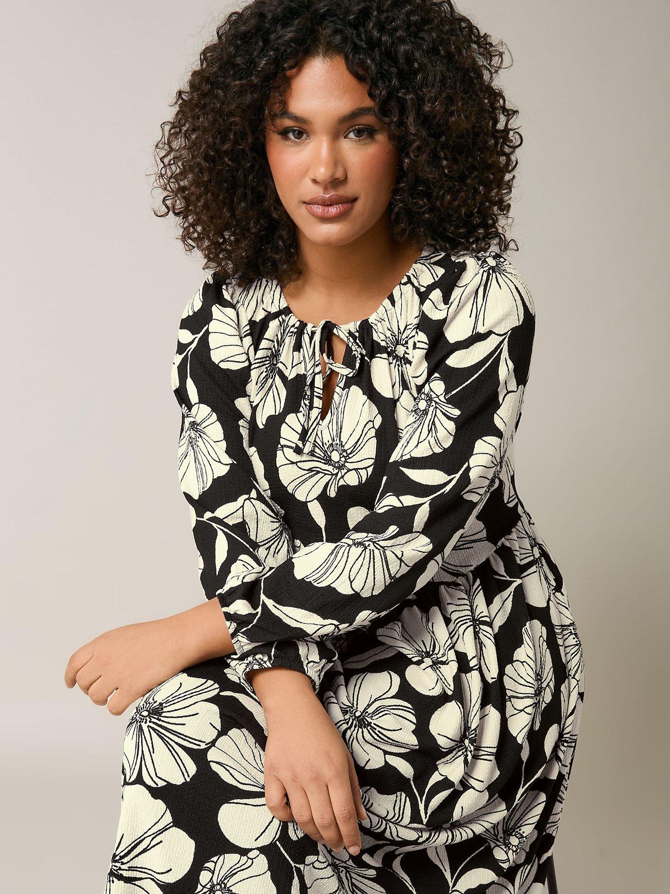 evans-floral-print-dress-blackoutfit