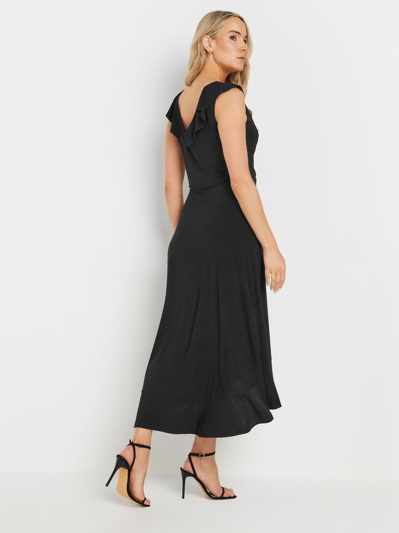 long-tall-sally-sleeveless-frill-midi-dress-blackstillFront