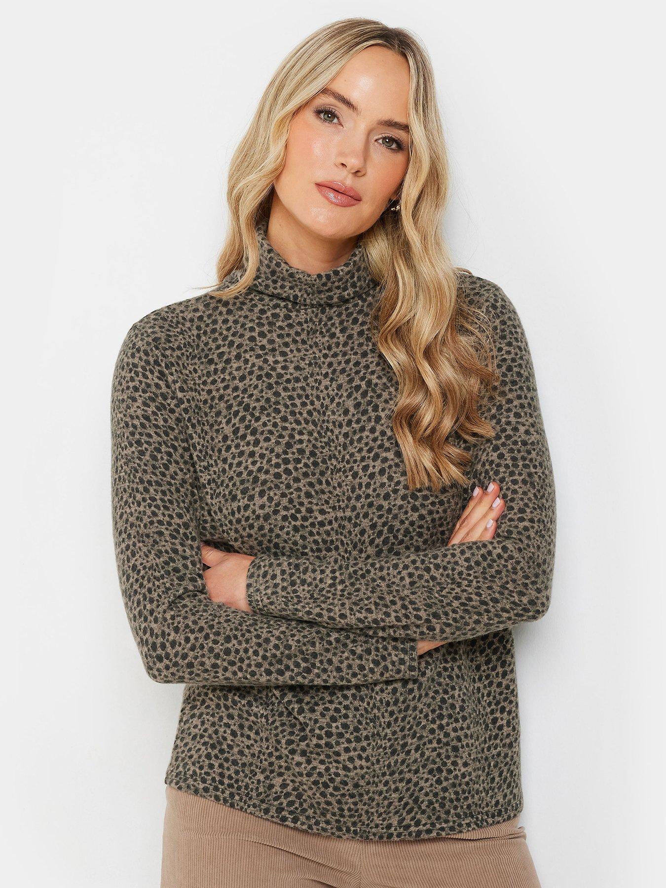 long-tall-sally-animal-roll-neck-soft-touch-top-ivory