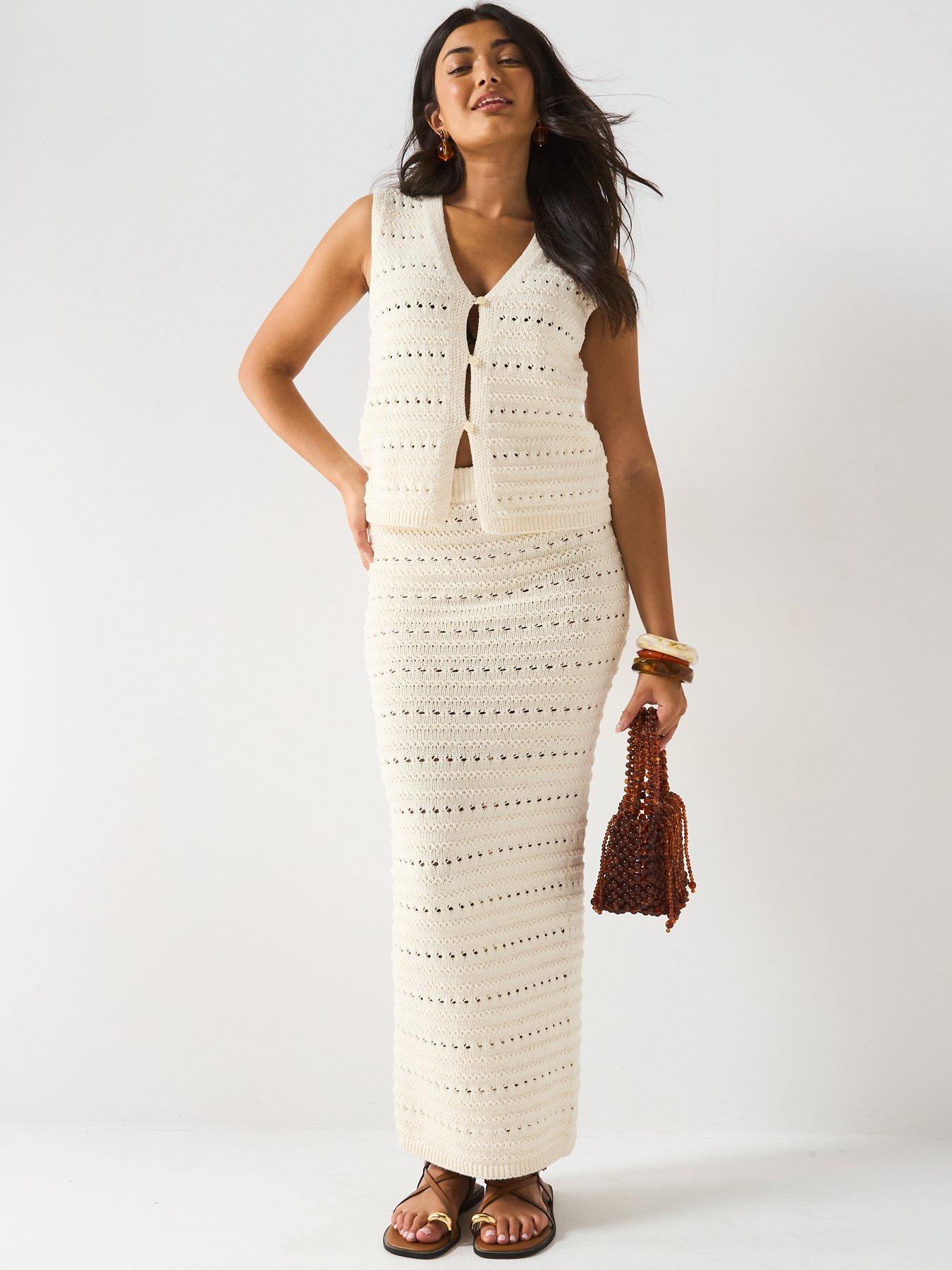 v-by-very-cotton-rich-v-neck-pointelle-waistcoat-coord-creamback