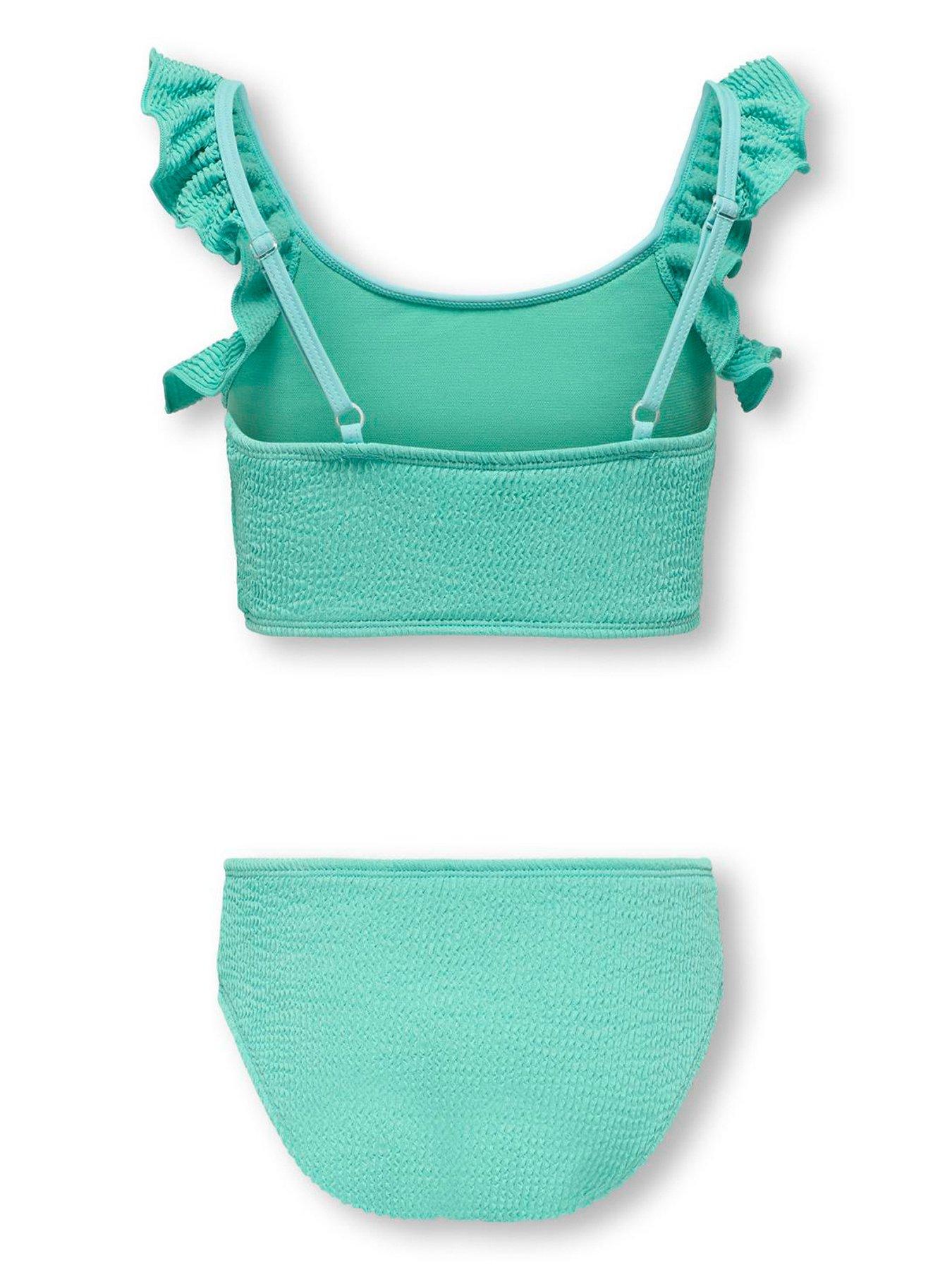 Image 2 of 3 of Only Kids Girls Textured Bikini - Pool Blue