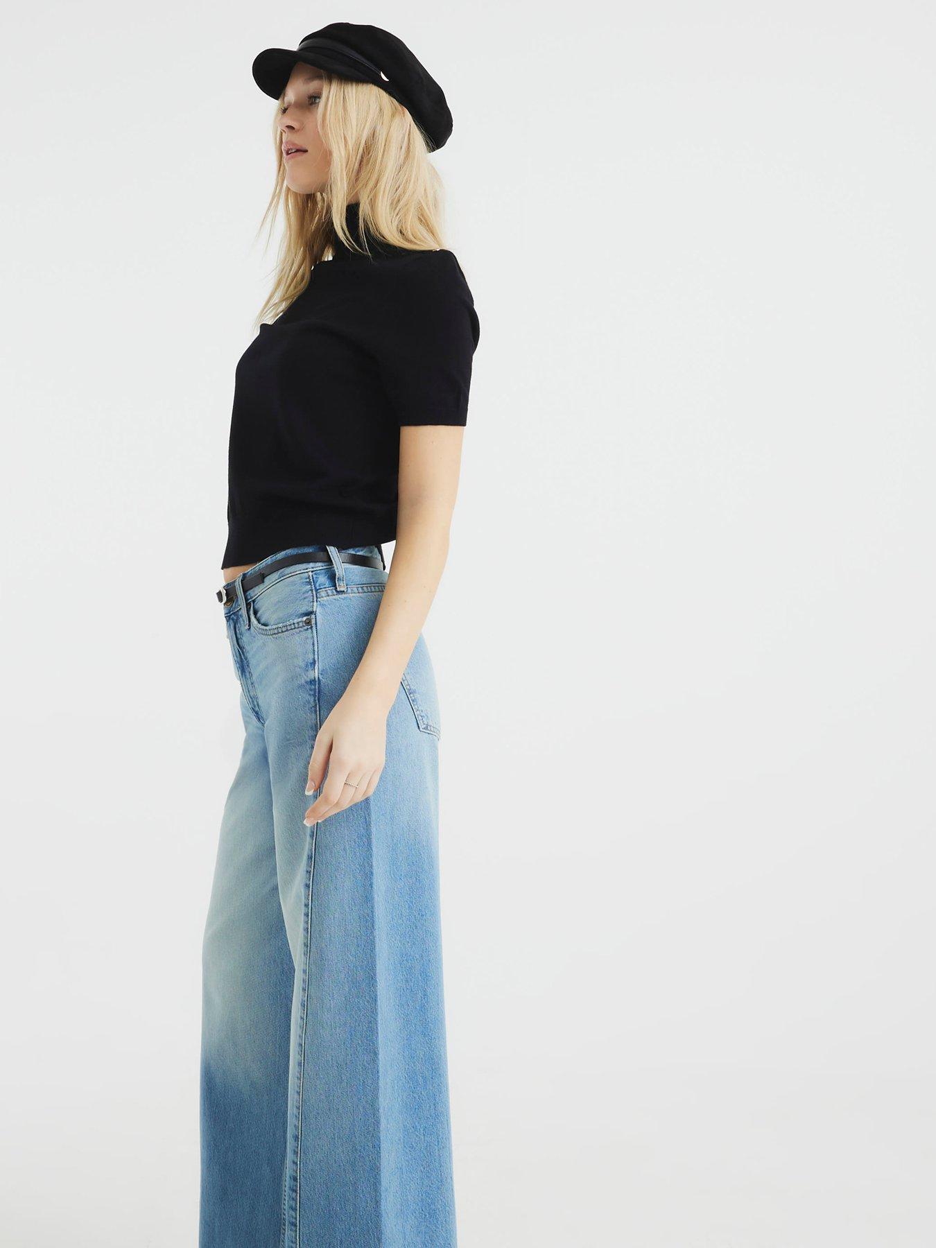 Image 2 of 4 of River Island Baggy Wide Leg Jean - Blue