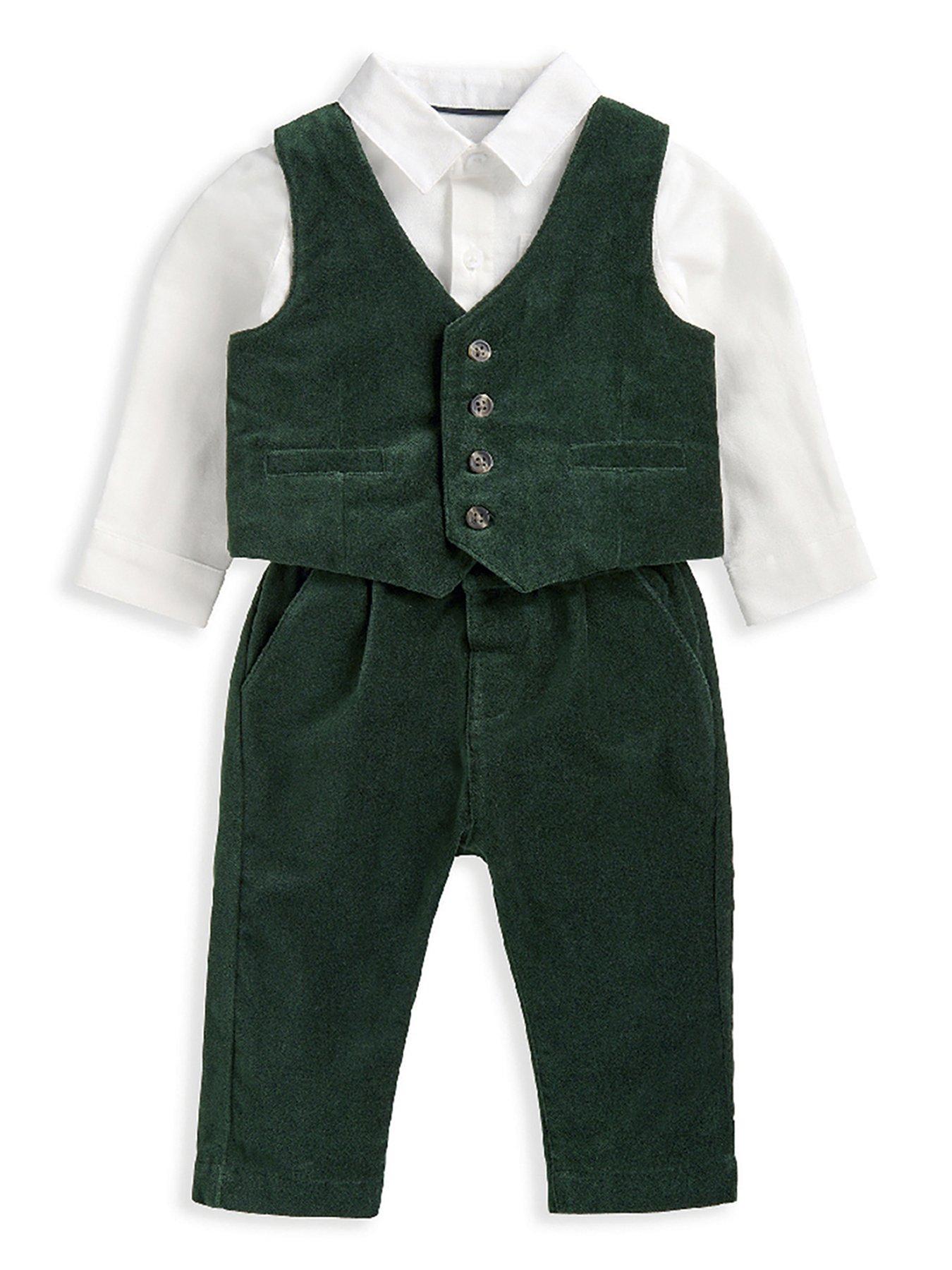 mamas-papas-baby-boys-3-piece-velour-suit-set-green