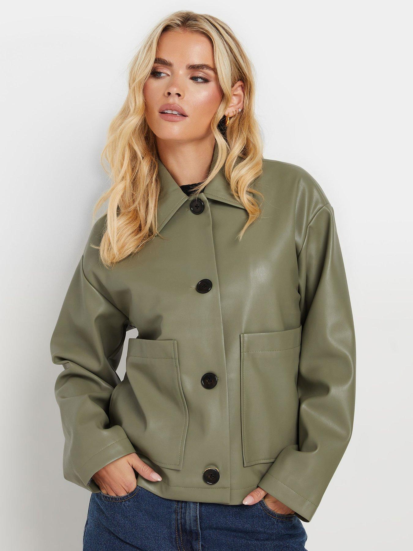 PixieGirl Petite Pu Jacket - Green