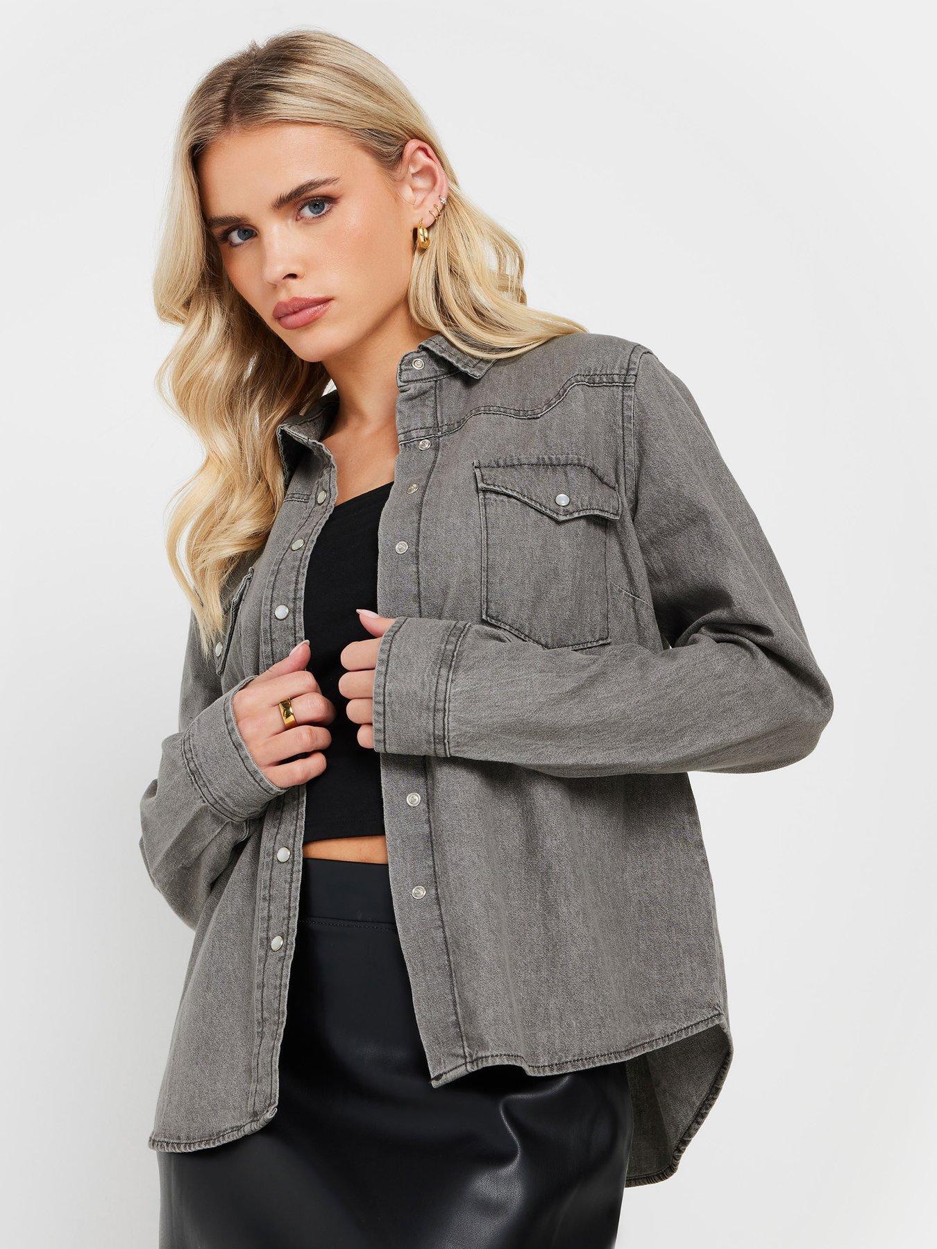 pixiegirl-petite-denim-shirt-grey