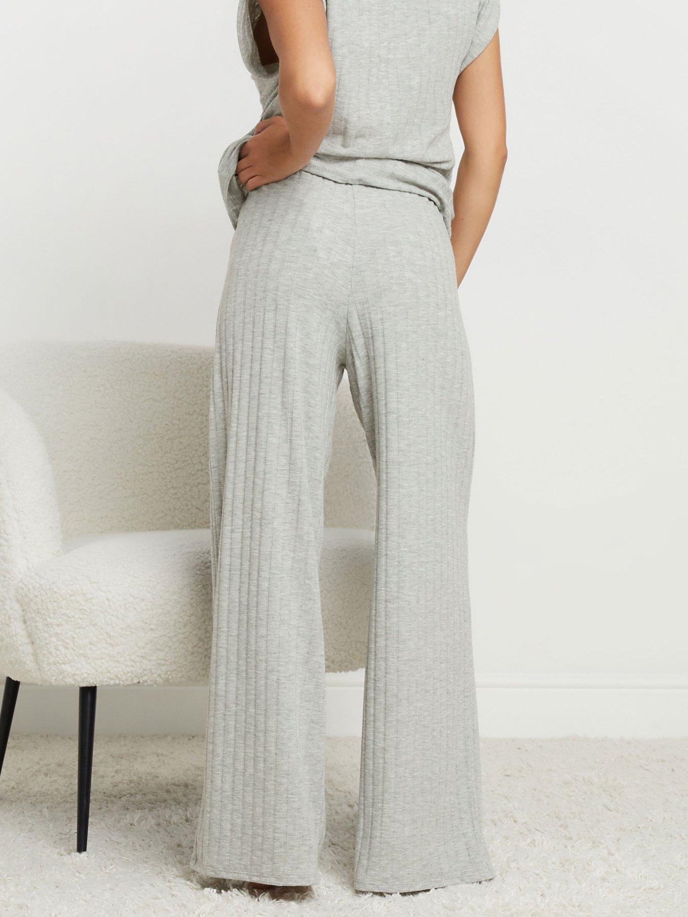 pixiegirl-petite-ribbed-wide-leg-trousers-greystillFront