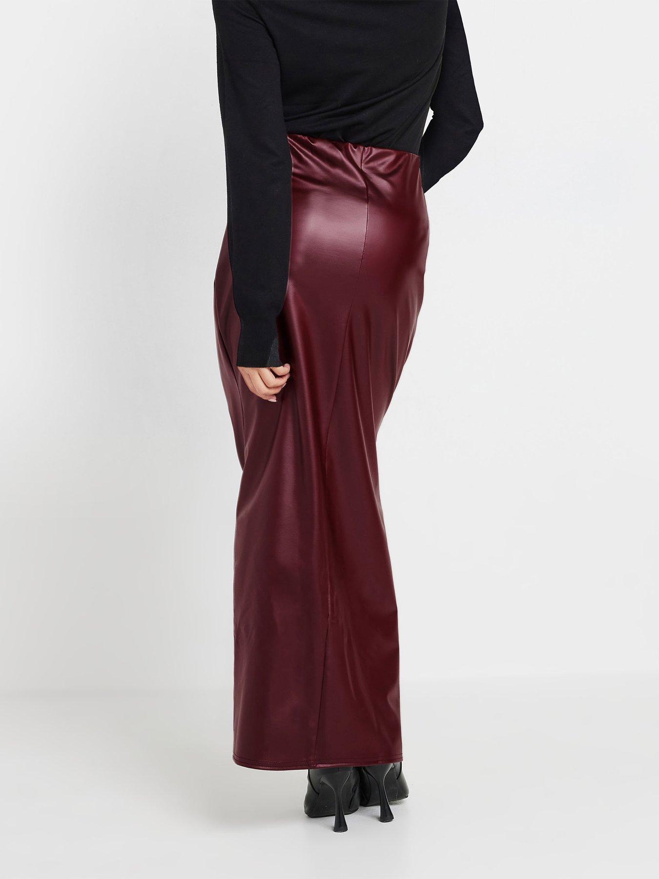 pixiegirl-petite-matte-pu-skirt-redstillFront