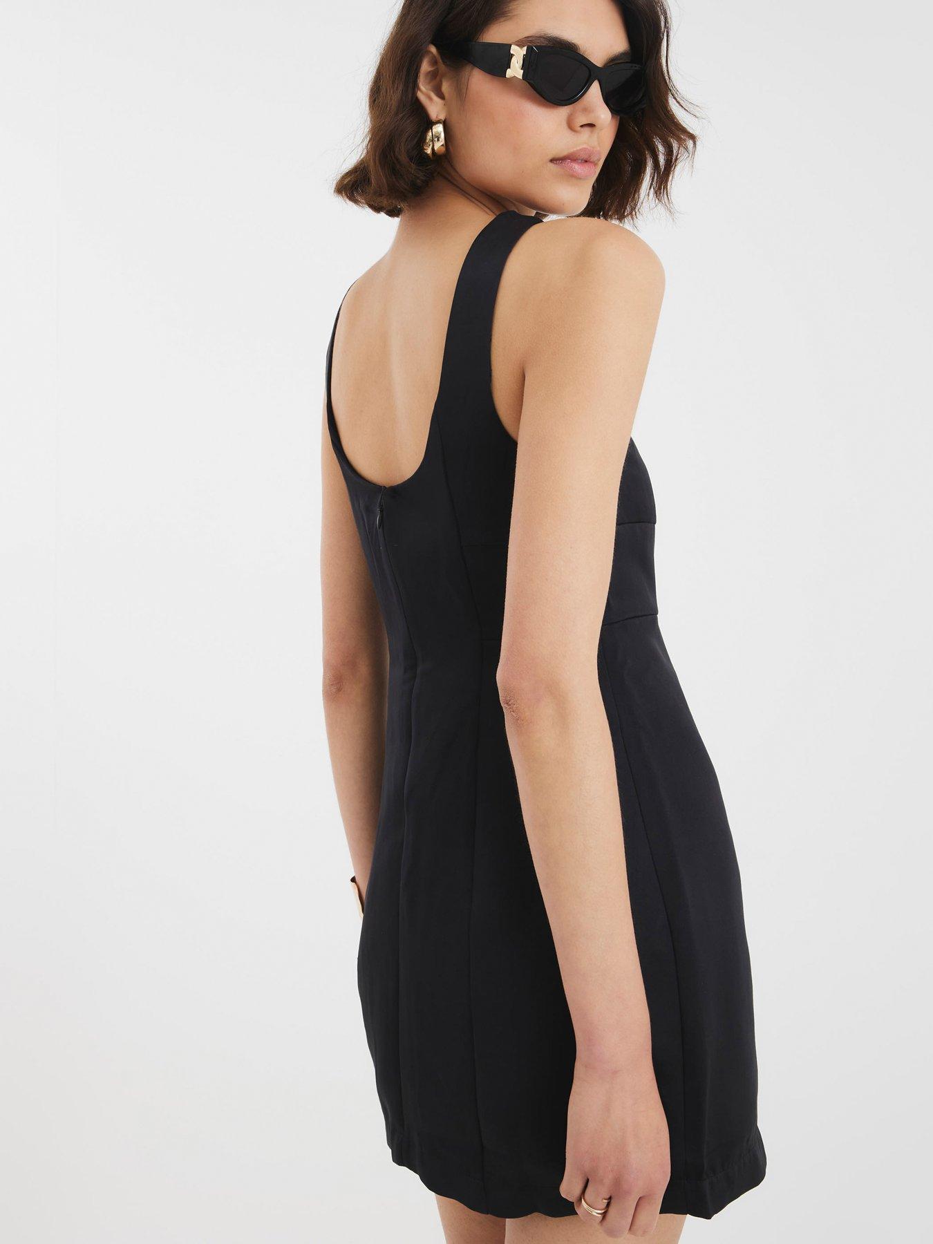 Image 2 of 3 of River Island Shift Mini Dress - Black