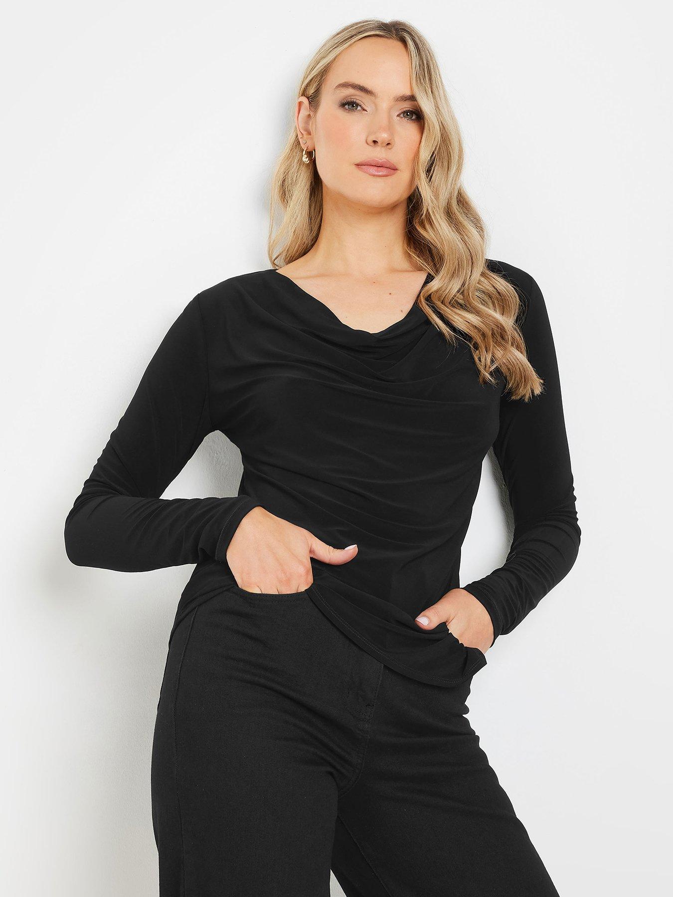 long-tall-sally-cowl-neck-asymmetric-top-black