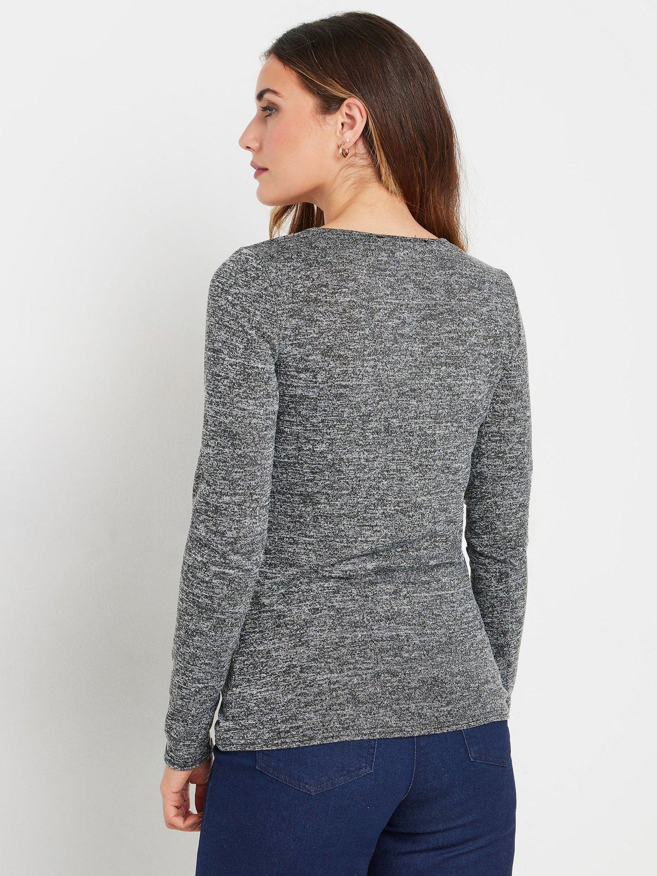 long-tall-sally-ruched-top-greystillFront