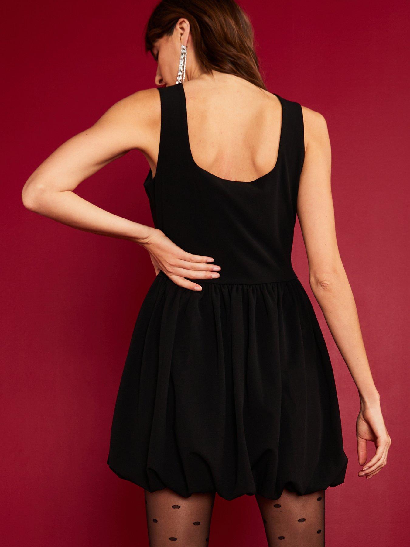 River Island Bubble Hem Mini Prom Dress Black Very Ireland