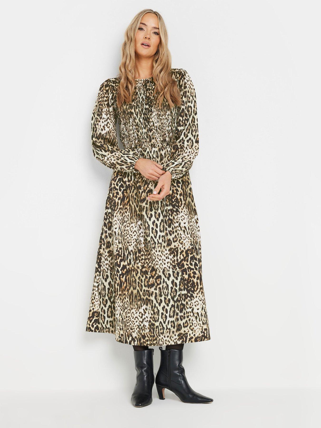 long-tall-sally-animal-shirred-midaxi-dress-naturalback