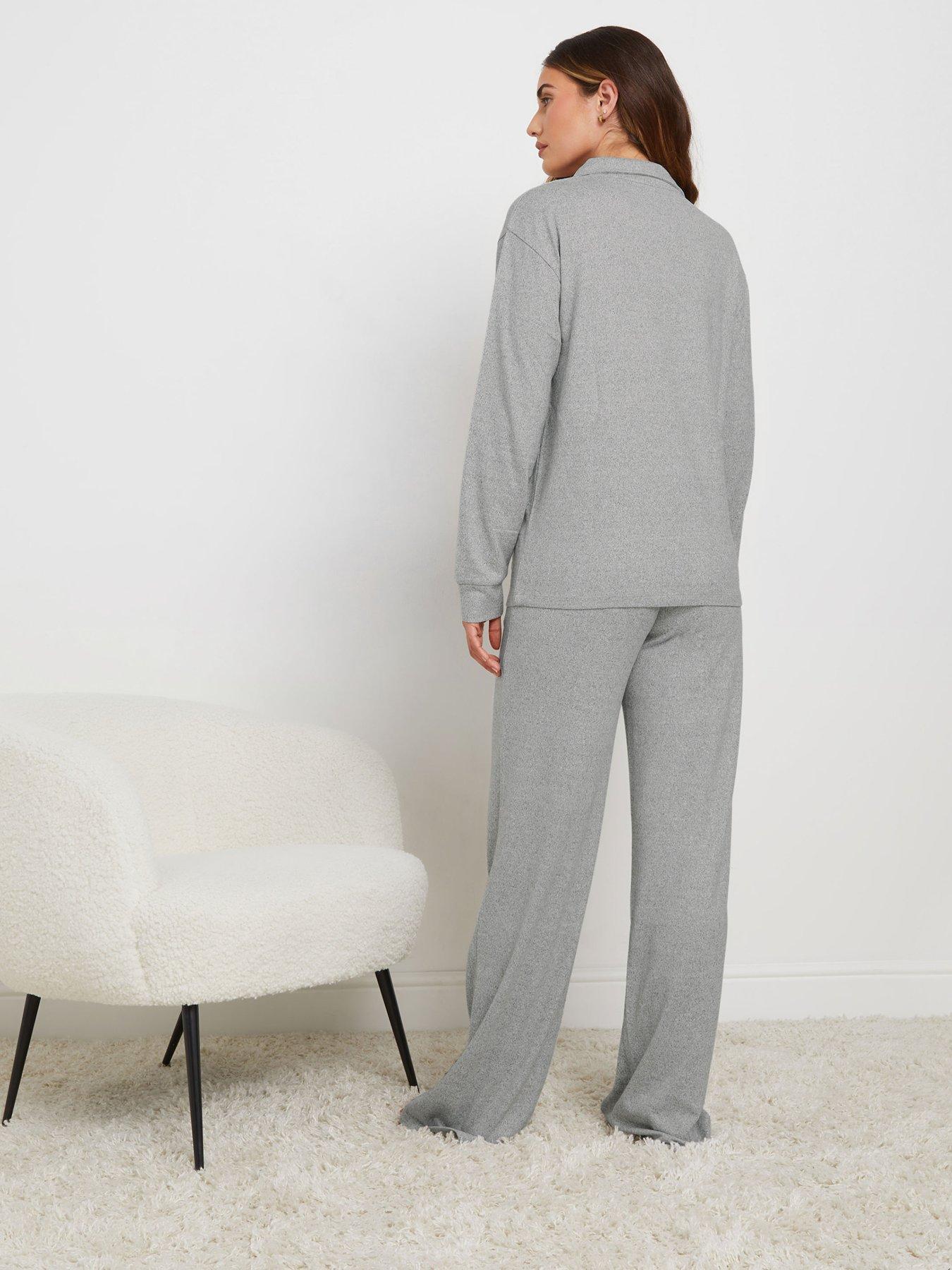 long-tall-sally-soft-touch-cuffed-zip-top-greystillFront