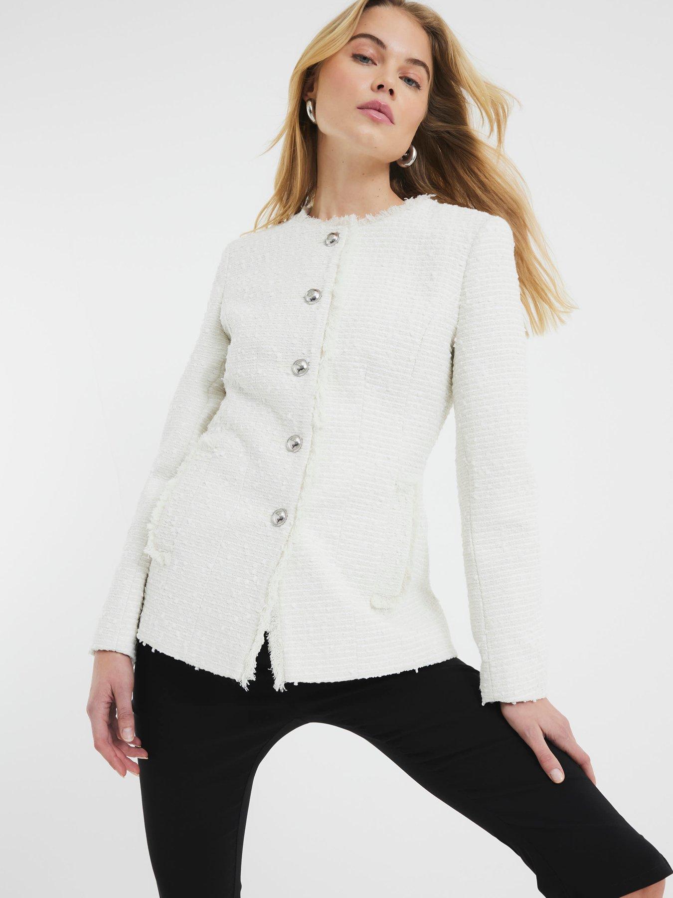 river-island-collarless-boucle-jacket-cream