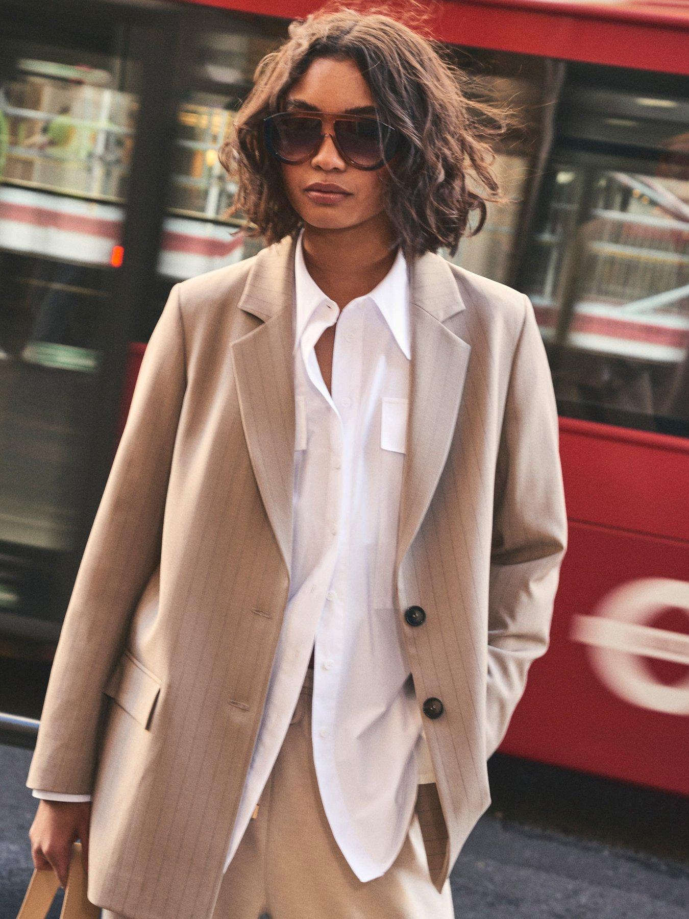 Image 6 of 6 of River Island Pocket Detail Oversized Shirt - White