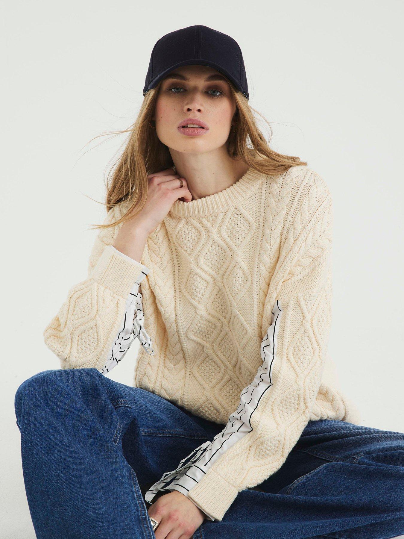 River Island Hybrid Jumper - Cream