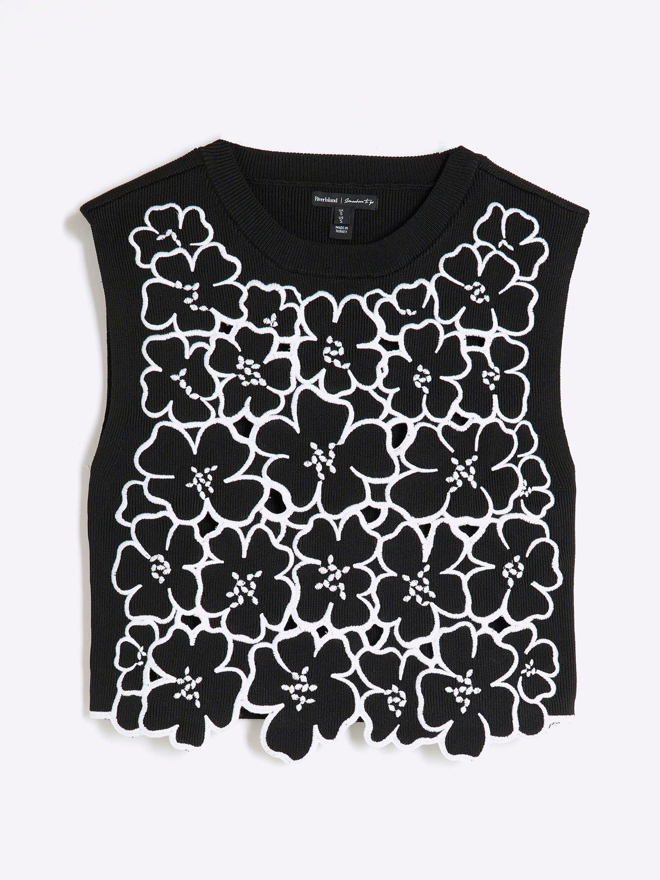 river-island-cut-out-floral-vest-top-blackdetail