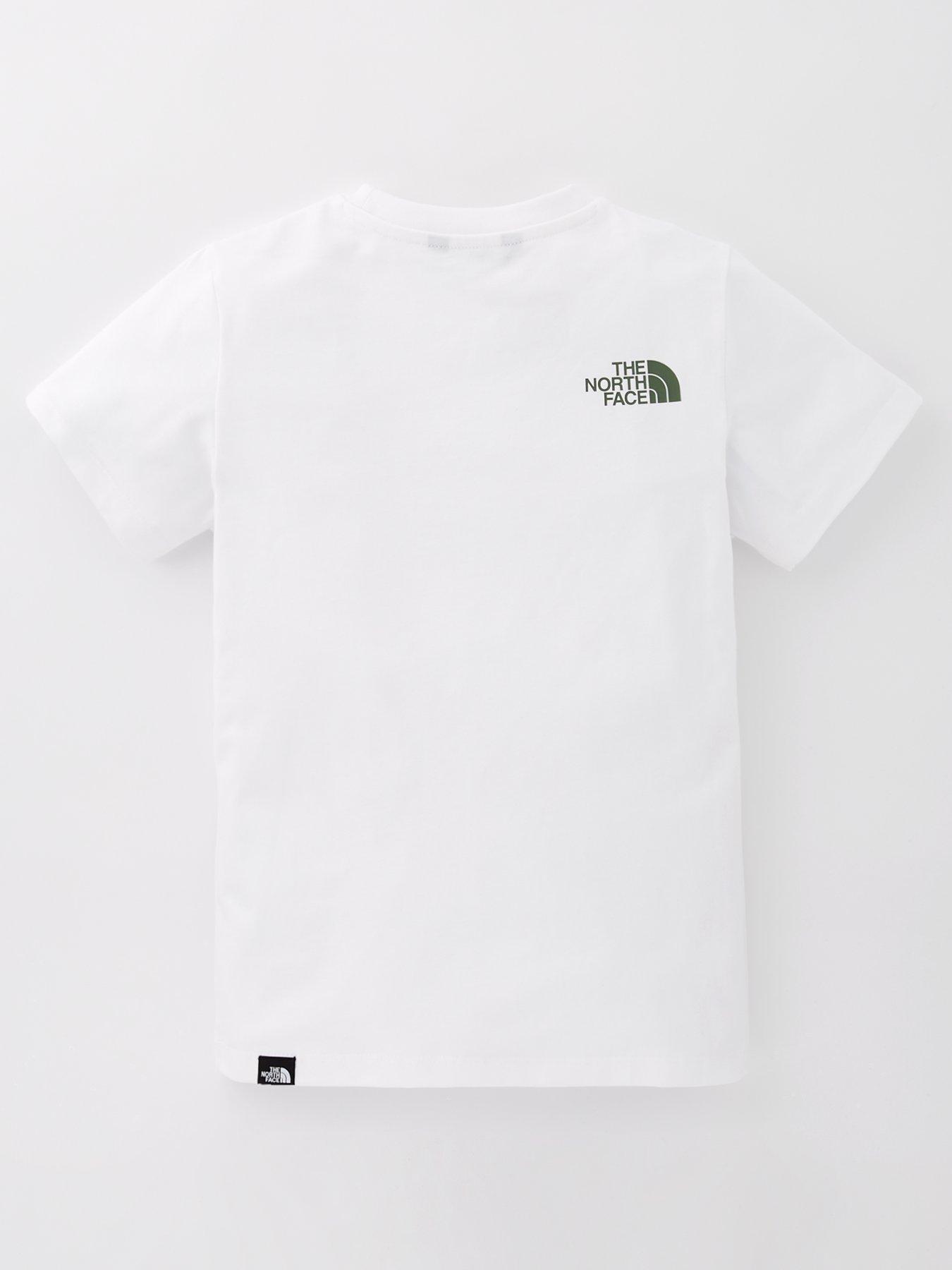 Image 2 of 4 of THE NORTH FACE Boy's Short Sleeve Easy Tee - White/Green